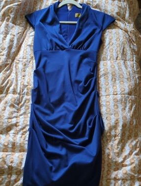 Nicole Miller Royal Blue Midi Dress